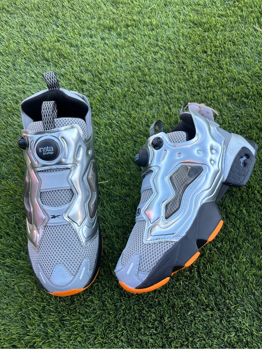 REEBOK ARIES X INSTAPUMP FURY 94 “SILVER” SNEAKERS SIZE 7